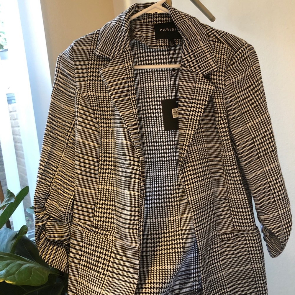 Brand new! ASOS black & white checkered blazer